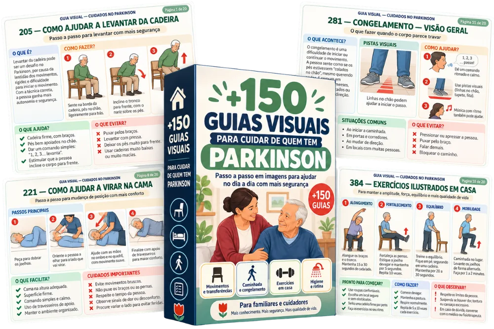 +150 guias visuais para cuidar de quem tem Parkinson