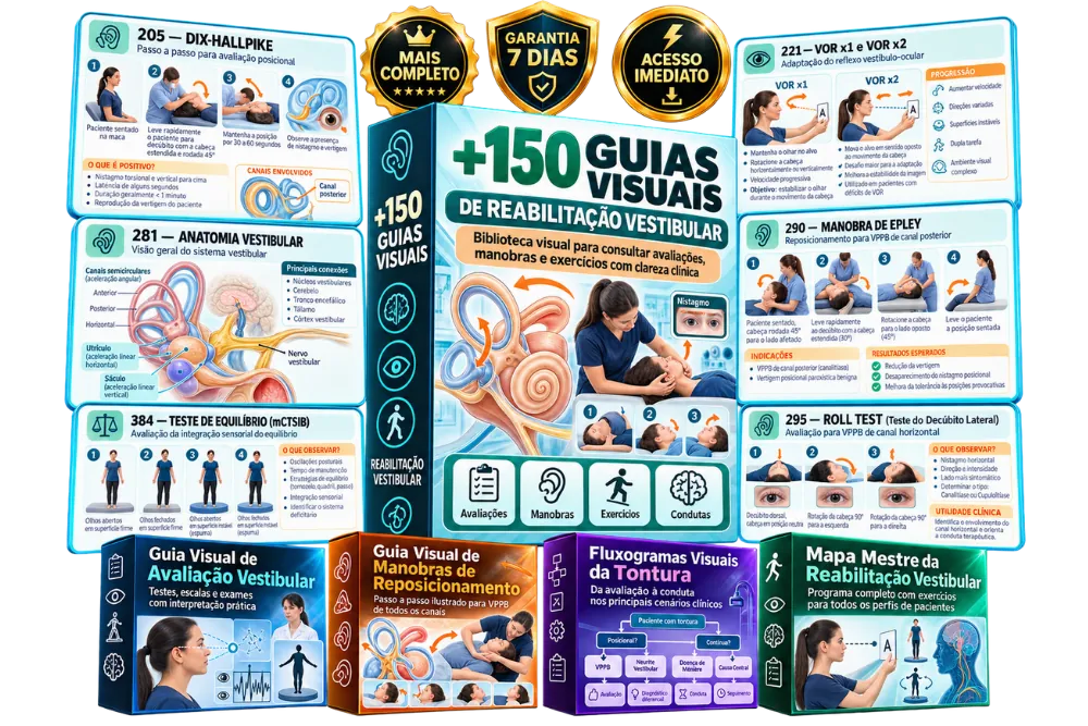 Guias visuais de reabilitação vestibular com os quatro bônus do plano completo