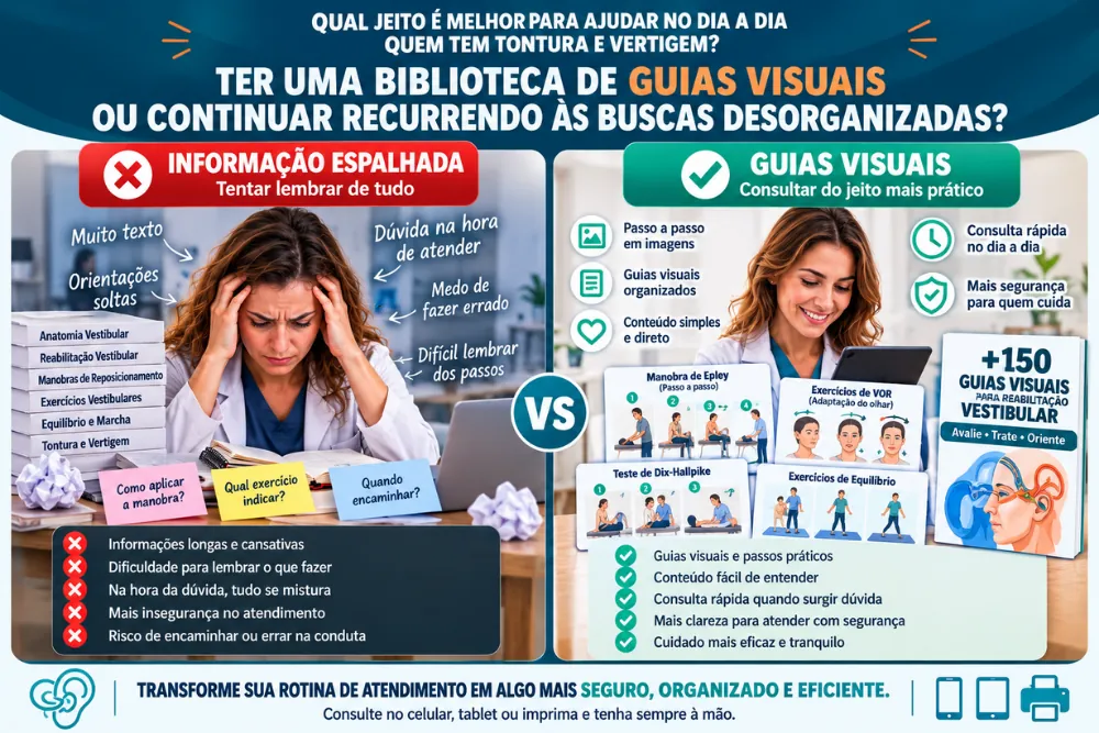 Comparativo entre informação espalhada e guias visuais